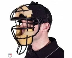 Richardson Umpire Caps Richardson Surge Fitted Base Umpire Cap - 6 Stitch -Baseball Gear Sales 540 Richardson Surge Fitted Plate Base Umpire Cap 6 Stitch Worn with Mask Side View