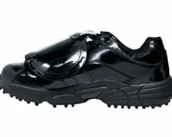 3N2 Referee And Umpire Shoes 3N2 Reaction Pro Patent Leather Low Umpire Plate Shoes -Baseball Gear Sales 7345 99 3n2 Reaction Patent Leather Umpire Shoes Outside Side View