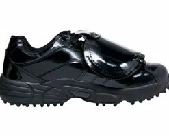 3N2 Referee And Umpire Shoes 3N2 Reaction Pro Patent Leather Low Umpire Plate Shoes -Baseball Gear Sales 7345 99 3n2 Reaction Patent Leather Umpire Shoes Side View