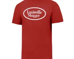 LOUISVILLE SLUGGER Red Vintage Oval Logo Tee
