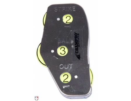 Champro Umpire Gear Champro 3-Dial Optic Yellow Steel Umpire Indicator - 3/2/2 Count 2 Champro Umpire Gear Champro 3-Dial Optic Yellow Steel Umpire Indicator - 3/2/2 Count - Image 2