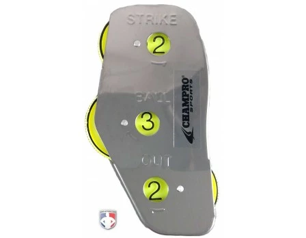 Champro Umpire Gear Champro 3-Dial Optic Yellow Steel Umpire Indicator - 3/2/2 Count 1 Champro Umpire Gear Champro 3-Dial Optic Yellow Steel Umpire Indicator - 3/2/2 Count