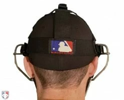 Wilson Umpire Gear Wilson MLB Titanium Umpire Mask With Two-Tone -Baseball Gear Sales A3007T Wilson Titanium Umpire Mask Worn Back Harness View 1