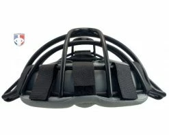 Wilson Umpire Gear Wilson MLB Black Dyna-Lite Aluminum Umpire Mask With Black And Grey Wrap Around -Baseball Gear Sales A3009 AL BK BK GY Wilson MLB Black Dyna Lite Aluminum Umpire Mask with Black and Grey Wrap Around flat top