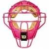 Wilson Umpire Gear Wilson MLB Pink Dyna-Lite Steel Umpire Mask With Pink And Tan
