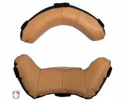 Wilson Umpire Gear Wilson MLB Two Tone Umpire Mask Replacement Pads - Black And Tan -Baseball Gear Sales A3816 BK TN WILSON MLB TWO TONE UMPIRE MASK REPLACEMENT PADS BLACK AND TAN BACK 1