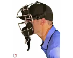 Wilson Umpire Gear Wilson MLB 4" Umpire Throat Guard -Baseball Gear Sales A3902 Wilson MLB 4 Throat Guard Side View