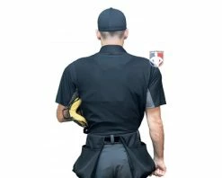 Wilson Umpire Gear Wilson MLB West Vest Pro Gold 2 Memory Foam Umpire Chest Protector -Baseball Gear Sales B7203 Wilson MLB West Vest Pro Gold 2 Memory Foam Umpire Chest Protector worn shirt back