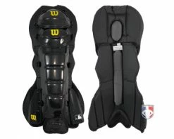 Wilson Umpire Gear Wilson MLB West Vest Pro Gold 2 Umpire Shin Guards With Memory Foam