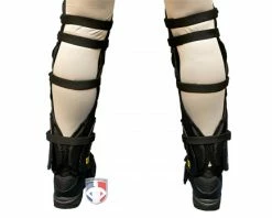 Wilson Umpire Gear Wilson MLB West Vest Pro Gold 2 Umpire Shin Guards With Memory Foam -Baseball Gear Sales B7205 Wilson MLB West Vest Pro Gold 2 Umpire Shin Guards with Memory Foam worn back