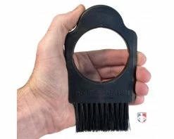 3-in-1 Baseball Umpire Plate Brush Tool With Scraper -Baseball Gear Sales BB2001 3 in 1 Baseball Umpire Plate Brush Tool with Scraper in hand