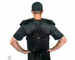ALL-STAR Umpire Gear All-Star Cobalt Umpire Chest Protector -Baseball Gear Sales CPU5000 All Star Cobalt Umpire Chest Protector Worn Back View 1