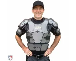 Diamond Umpire Gear Diamond Pro Umpire Chest Protector -Baseball Gear Sales DCP PRO Worn Front All Attachments 1