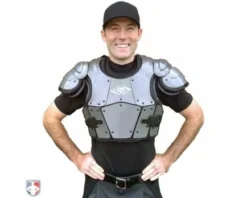 Diamond Umpire Gear Diamond Pro Umpire Chest Protector -Baseball Gear Sales DCP PRO Worn Front 1