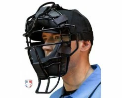 Diamond Umpire Gear Diamond ECLIPSE All-Black IX3 Aluminum Umpire Mask -Baseball Gear Sales DFM ECL Diamond ECLIPSE All Black iX3 Aluminum Umpire Mask worn mask angle
