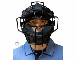 Diamond Umpire Gear Diamond ECLIPSE All-Black IX3 Aluminum Umpire Mask -Baseball Gear Sales DFM ECL Diamond ECLIPSE All Black iX3 Aluminum Umpire Mask worn mask front