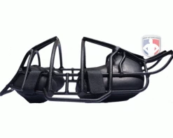 Diamond Umpire Gear Diamond Matte Black Big League Aluminum Umpire Mask With Leather -Baseball Gear Sales DFMBLMB Profile