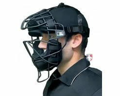 EvoShield MLB Black Pro-SRZ Windpact Catcher Mask -Baseball Gear Sales EVO MASK BK Evo Shield MLB Steel Mask with Windpact Side worn