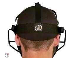 Force3 Umpire Gear Force3 Defender Umpire Mask -Baseball Gear Sales F3 DEF BK BK Force3 Defender V2 Umpire Mask with Black Worn Back Harness View