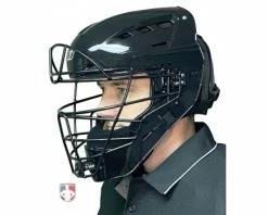 Force3 Umpire Gear Force3 Black Defender Hockey Style Umpire Helmet 10 Force3 Umpire Gear Force3 Black Defender Hockey Style Umpire Helmet -Baseball Gear Sales F3 HSMv3 BK Force3 Black Defender Hockey Style Umpire Helmet worn angle