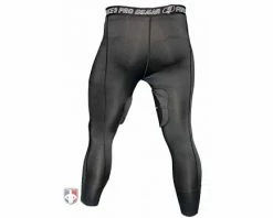 Force3 Umpire Gear Force3 Black Compression Umpire Tights With Dupont Kevlar Thigh Protection -Baseball Gear Sales F3 TIGHTS V2 Force3 V2 Compression Umpire Tights with Kevlar Thigh Protection Worn Back View No Body
