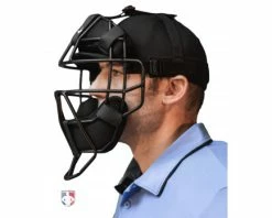 ALL-STAR Umpire Gear All-Star Matte Black System 7 Steel Umpire Mask With UltraCool -Baseball Gear Sales FM4000 MBK All Star Matte Black System 7 Steel Umpire Mask with UltraCool side