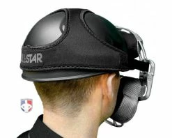 ALL-STAR Umpire Gear All-Star Delta Flex Umpire Mask Replacement Harness 14 ALL-STAR Umpire Gear All-Star Delta Flex Umpire Mask Replacement Harness -Baseball Gear Sales FMHPRO SBK All Star Delta Flex Umpire Mask Replacement Harness angle with skull cap