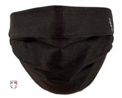 FOCO Pleated Cloth Face Mask -Baseball Gear Sales FOCO BK Front 0.5x