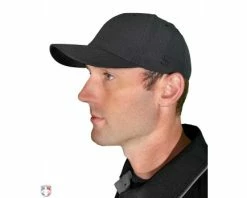 Smitty Umpire Smitty Performance Flex Fit Umpire Cap -Baseball Gear Sales HT316 BK Smitty Performance Flex Fit Umpire Cap 6 Stitch Worn Front Angled View