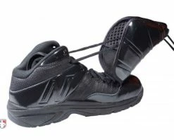 New Balance Referee And Umpire Shoes New Balance V3 All-Black Mid-Cut Umpire Plate Shoes -Baseball Gear Sales MU460XB3 New Balance V3 All Black Mid Cut Umpire Plate Shoes Inside Side View with Plate Up
