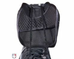 New Balance Referee And Umpire Shoes New Balance V3 All-Black Mid-Cut Umpire Plate Shoes -Baseball Gear Sales MU460XB3 New Balance V3 All Black Mid Cut Umpire Plate Shoes Plate Closeup
