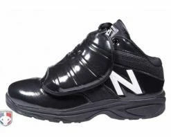 New Balance Referee And Umpire Shoes New Balance V3 Black & White Mid-Cut Umpire Plate Shoes -Baseball Gear Sales MU460XT3 New Balance V3 Black White Mid Cut Umpire Plate Shoes Outside Side View