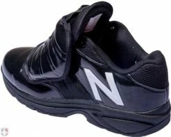 New Balance Referee And Umpire Shoes New Balance V3 Black & White Low-Cut Umpire Plate Shoes -Baseball Gear Sales MUL460T3 New Balance V3 Black White Low Cut Umpire Plate Shoes Outside Back Angled View