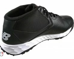 New Balance Referee And Umpire Shoes New Balance V3 Black & White Mid-Cut Umpire Base Shoes -Baseball Gear Sales MUM950T3 New Balance V3 Black White Mid Cut Umpire Base Shoes Inside Back Angled View