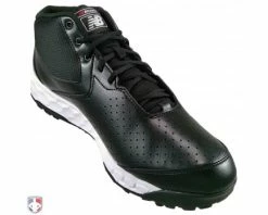 New Balance Referee And Umpire Shoes New Balance V3 Black & White Mid-Cut Umpire Base Shoes -Baseball Gear Sales MUM950T3 New Balance V3 Black White Mid Cut Umpire Base Shoes Inside Front Angled View