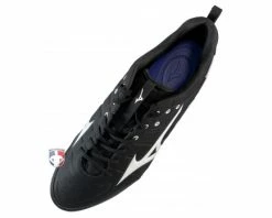 Mizuno Ambition 2 All-Surface Black & White Low-Cut Shoes -Baseball Gear Sales MZ AB2L Mizuno Ambition 2 All Surface Low Cut Umpire Referee Turf Shoe Top Down