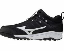 Mizuno Ambition 2 All-Surface Black & White Mid-Cut Shoes
