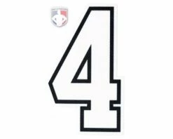 4" White On Black On White Precision-Cut Number