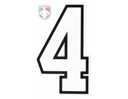 4" White On Black On White Precision-Cut Number 1 4" White On Black On White Precision-Cut Number