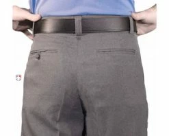 Smitty Umpire Smitty Heather Grey Umpire Base Pants With Expander Waistband -Baseball Gear Sales S11X attempt 2 Smitty Heather Grey Base Pants back