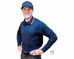 Smitty Umpire Smitty Long Sleeve Body Flex Umpire Shirt - Navy