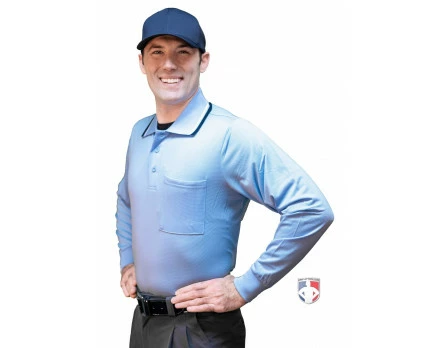 Smitty Umpire Smitty Long Sleeve Body Flex Umpire Shirt - Powder Blue 1 Smitty Umpire Smitty Long Sleeve Body Flex Umpire Shirt - Powder Blue