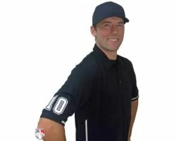 Smitty Umpire Smitty Vertical Stripe Umpire Shirt - Black -Baseball Gear Sales S310 BK with N3 SUB WBW 1