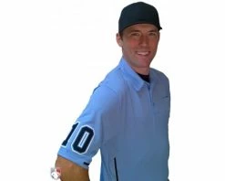 Smitty Umpire Smitty Vertical Stripe Umpire Shirt - Polo Blue -Baseball Gear Sales S310 PB with N4 SUB BPBW 2