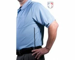 Smitty Umpire Smitty Vertical Stripe Umpire Shirt - Polo Blue -Baseball Gear Sales S310 PB Panel