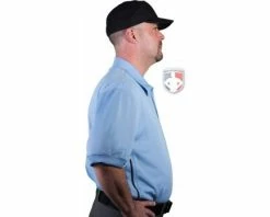 Smitty Umpire Smitty Vertical Stripe Umpire Shirt - Polo Blue -Baseball Gear Sales S310 PB Right
