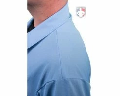 Smitty Umpire Smitty Vertical Stripe Umpire Shirt - Polo Blue -Baseball Gear Sales S310 PB Shoulder