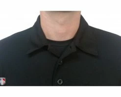 Smitty Umpire Smitty Long Sleeve Vertical Stripe Umpire Shirt 21 Smitty Umpire Smitty Long Sleeve Vertical Stripe Umpire Shirt -Baseball Gear Sales S311 BK Collar