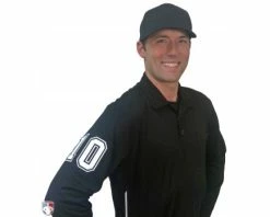 Smitty Umpire Smitty Long Sleeve Vertical Stripe Umpire Shirt 22 Smitty Umpire Smitty Long Sleeve Vertical Stripe Umpire Shirt -Baseball Gear Sales S311 BK with N4 SUB WBW