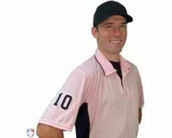 Smitty Umpire Smitty Major League Replica Umpire Shirt - Pink With Black -Baseball Gear Sales S312 PK with N3 SUB BPKW 1